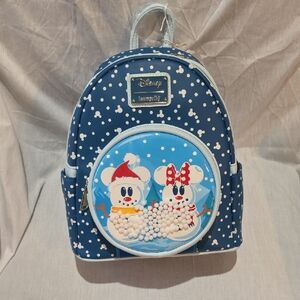 Loungefly Disney Snow Globe Blue and White Backpack